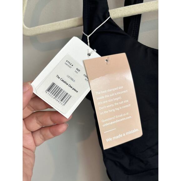 NWT Andie Swim The Catalina One Piece Swimsuit In Black Size XXS - Picture 3 of 5